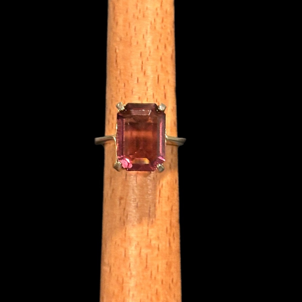 Vintage 14k G.E Joseph Esposito Amethyst Cocktail Ring - Size 6